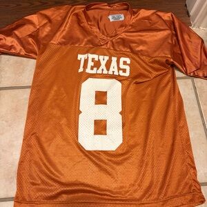 Orange adult  Texas longhorns football Jersey with Number 8